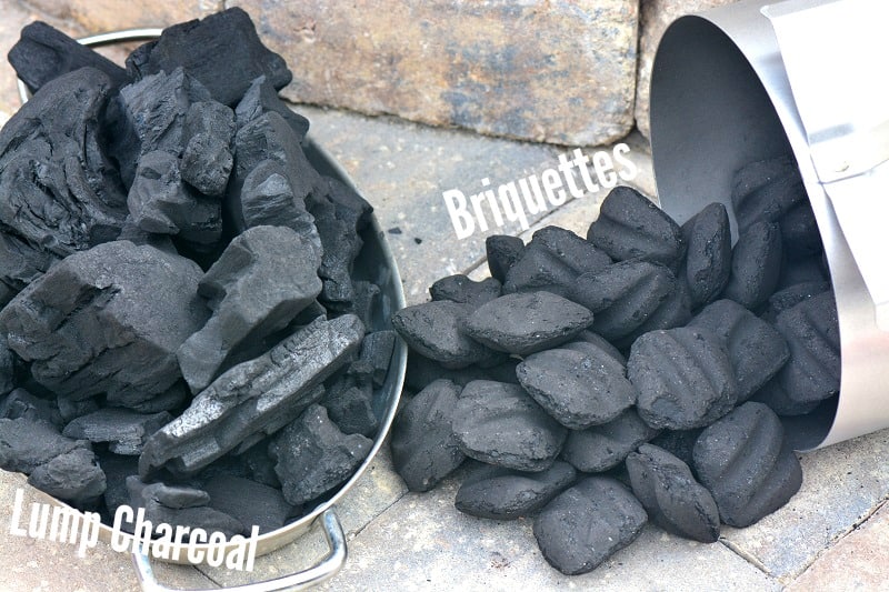 lump coal and charcoal briquettes