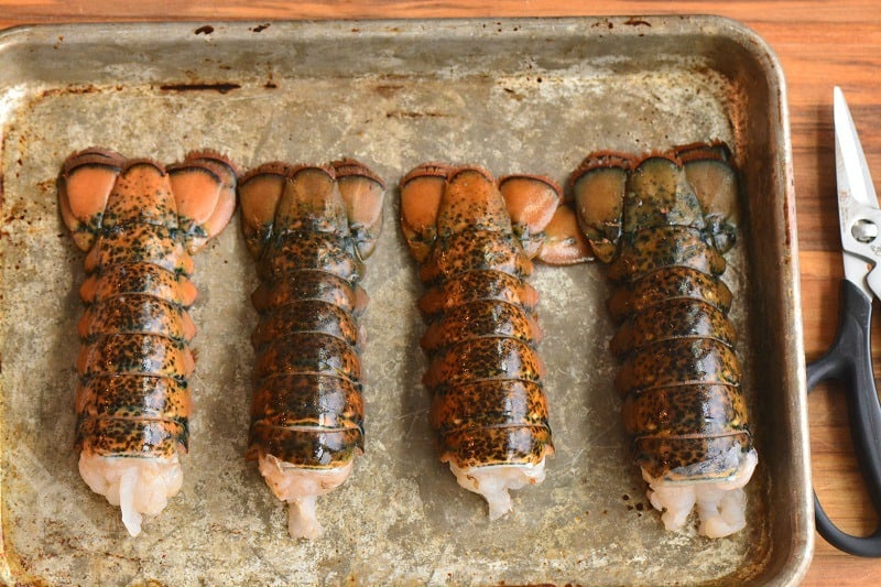 uncooked lobster tails