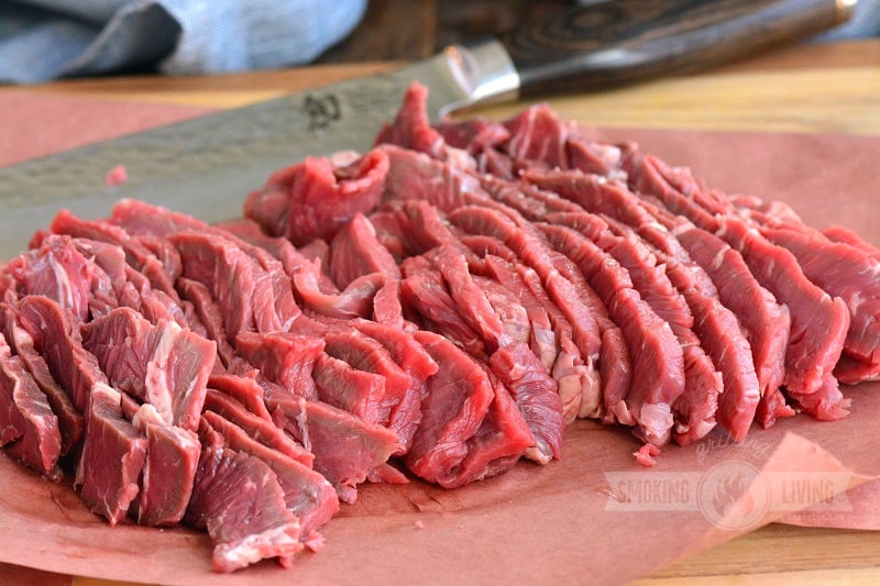 thinly sliced steak