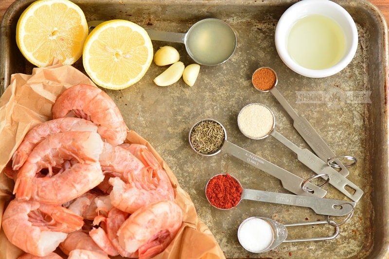 ingredients for spicy shrimp