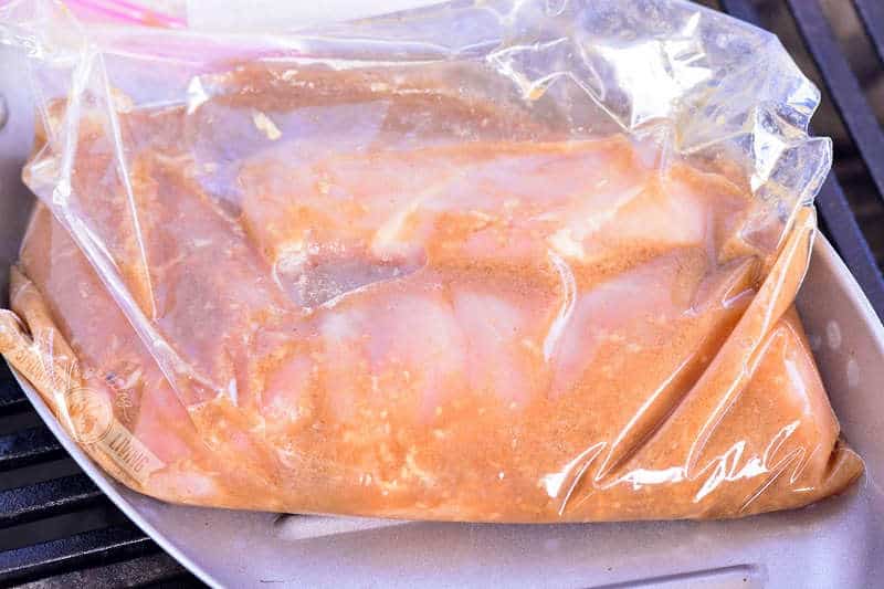 chicken in a bag with marinade