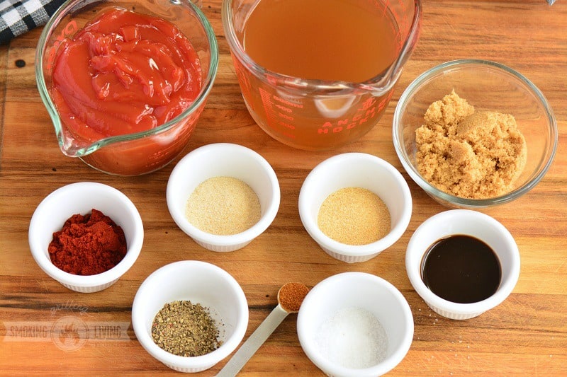 ingredients for BBQ sauce