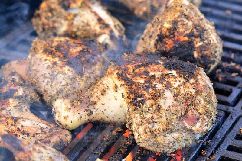 searing chicken over direct heat