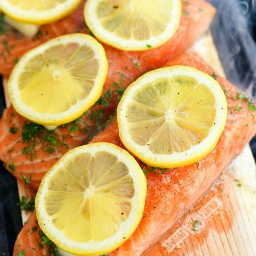 Lemon Herb Cedar Plank Salmon - Simple and Delicious Grilled Salmon