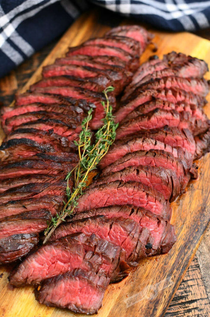 Grilled Hanger Steak Marinated In Homemade Steak Marinade & Grilled