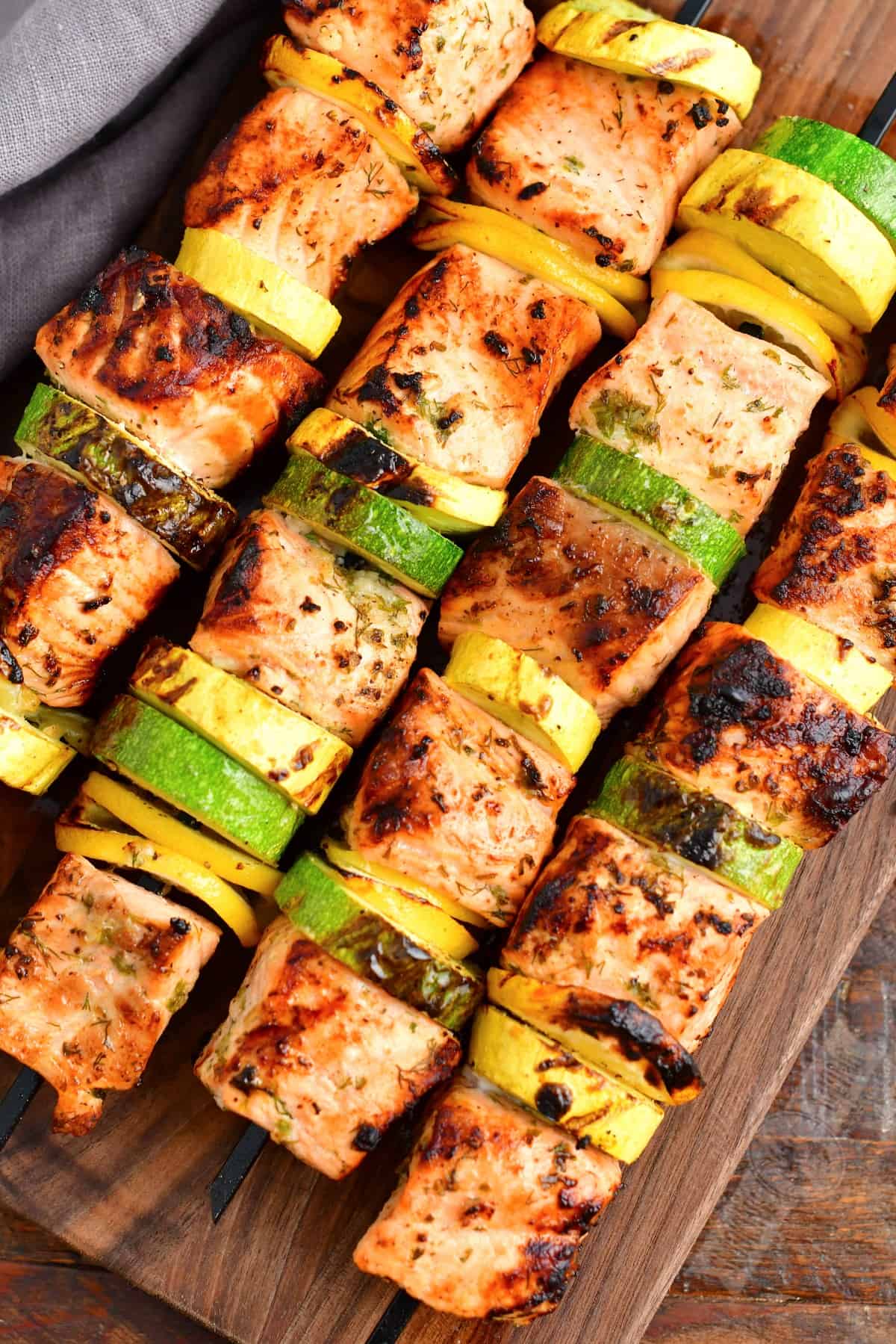 Grilled Salmon Kebabs