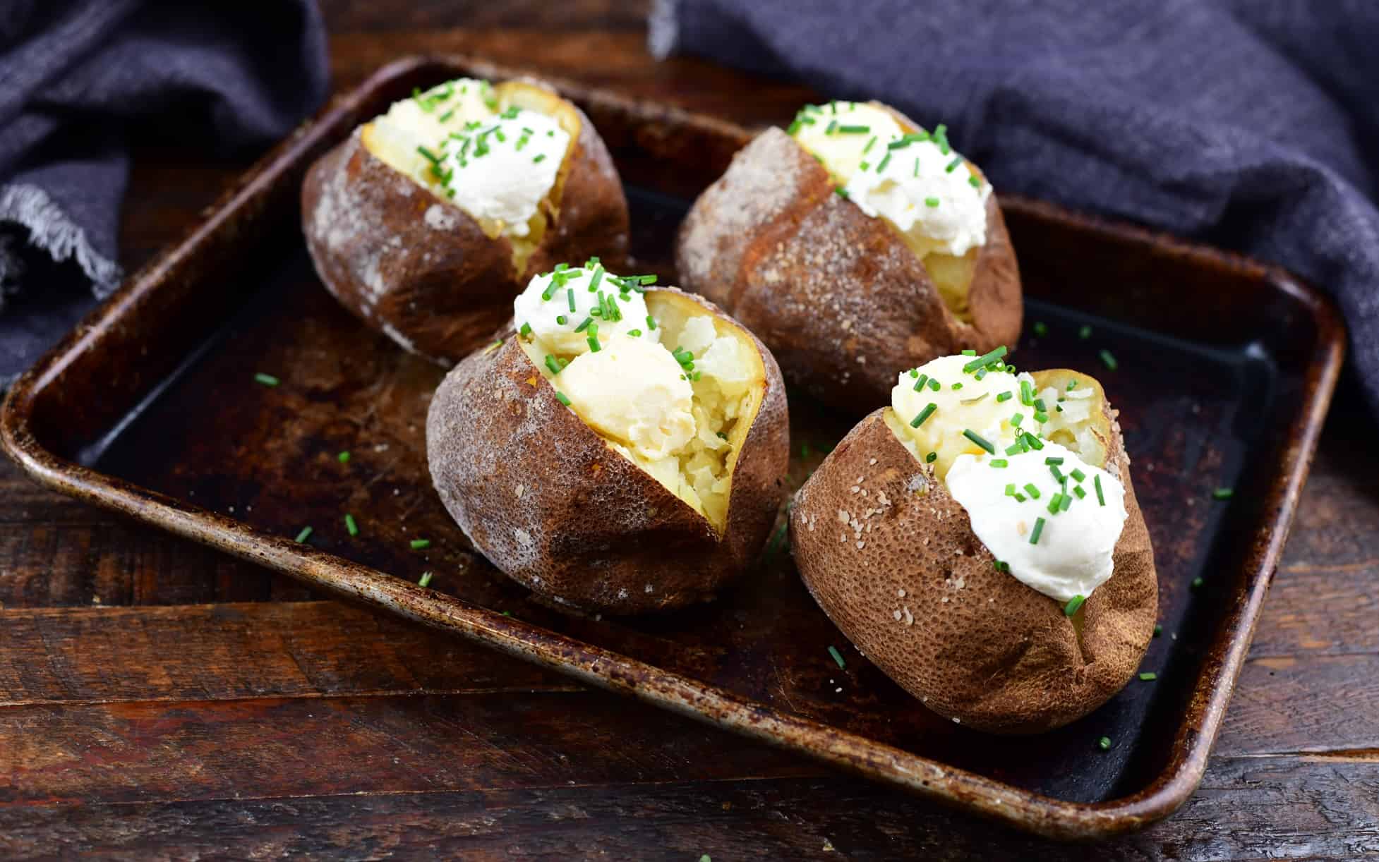 topped potatoes on pan