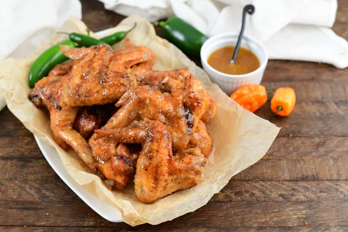 Smoked Bourbon Peach Wings - Grilling, Smoking, Living